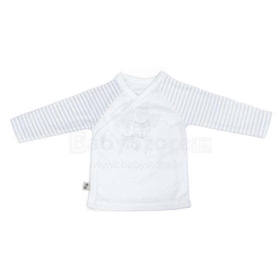 NordBaby Shirt Art.44450 Grey Zīdaiņu kokvilnas krekliņš