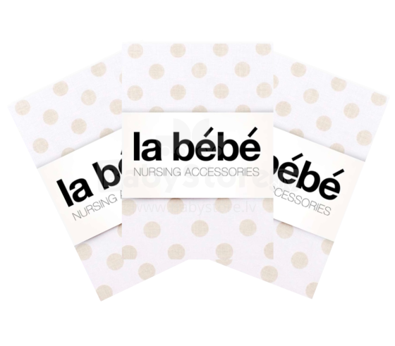 La Bebe™ Set 75x75(3) Art.44510 Dots Nappies (cotton) 3 psc  - 75x75cm