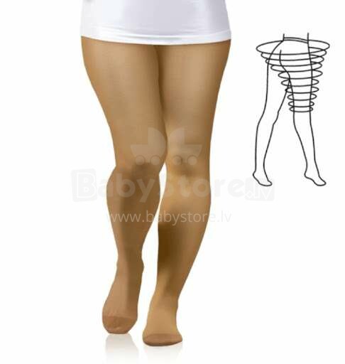 „Tonus Elast Lux Max Art.0404“ medicininės elastinės kompresinės pėdkelnės moterims, turinčioms dideles šlaunis