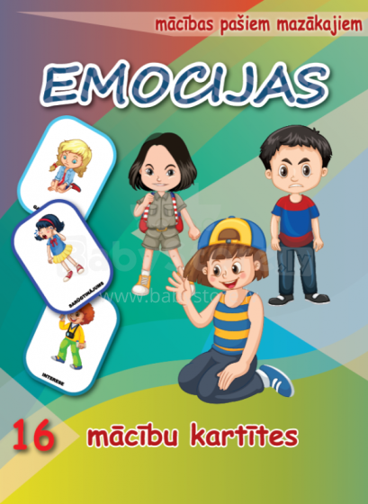 Kids Book Art.45492 Emocijas. 16 apmācības kartiņas