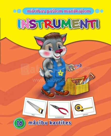 Kids Book Art.45751 Instrumenti. 16 apmācības kartiņas