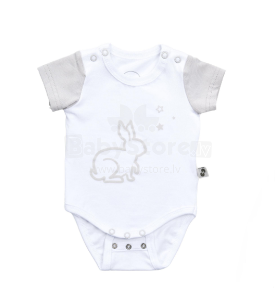 NordBaby Body Lee  Art.45812  Bodijs ar īsām piedurknēm ar spiedpogām, 95% kokvilna