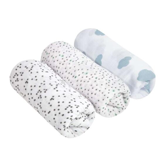 Julius Zollner Swaddle Art.8973500006 Augstākās kvalitātes muslina autiņš no bambusa 120х120 cm.3 gab