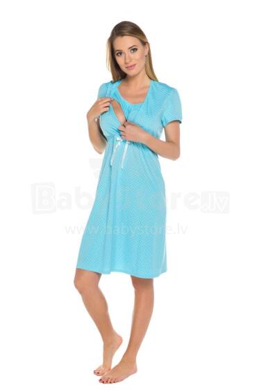 Italian Fashion Radosc Art.46432 Turquoise Kokvilnas naktskrekliņš grūtniecēm/barošanai