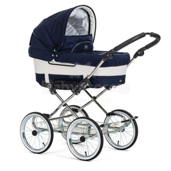 Emmaljunga Mondial DeLuxe Art.18708 Navy  Ratiņi divi vienā