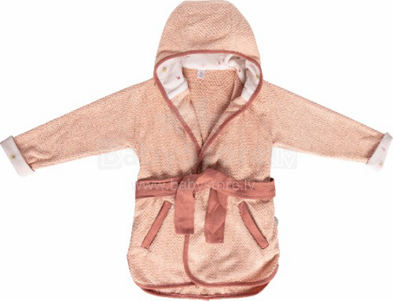 Luma Bathrobe Art.L01627 Sunset Shapes Bērnu mīksts frotē halāts ar kapuci