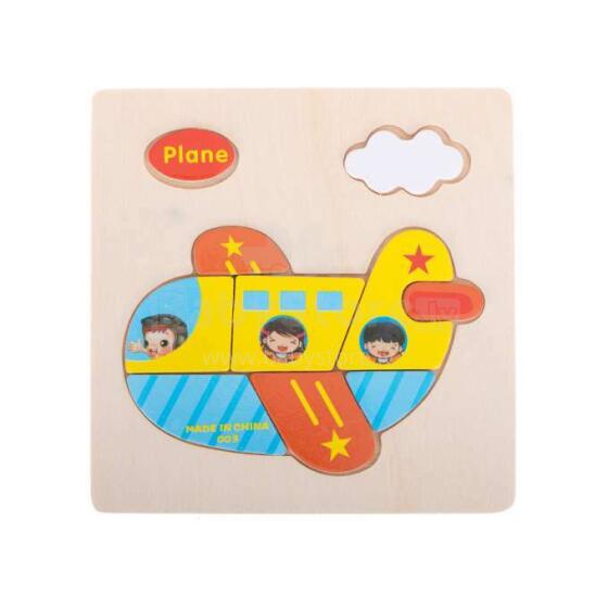 Ikonka  Wooden Puzzles Art.KX6521_1  Bērnu koka puzle