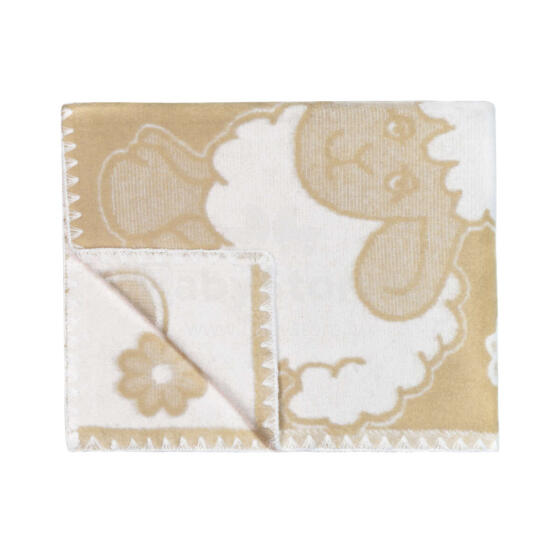 UR Kids Blanket Cotton Art.47968 Sheep Beige  Dabīgas kokvilnas pleds/sega bērniem 118x100cm