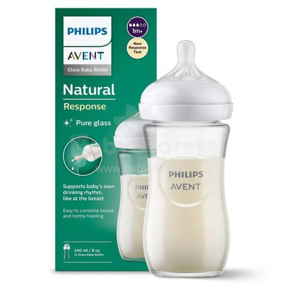 Philips Avent Natural Response SCY933/01 Stikla barošanas pudelīte 240ml