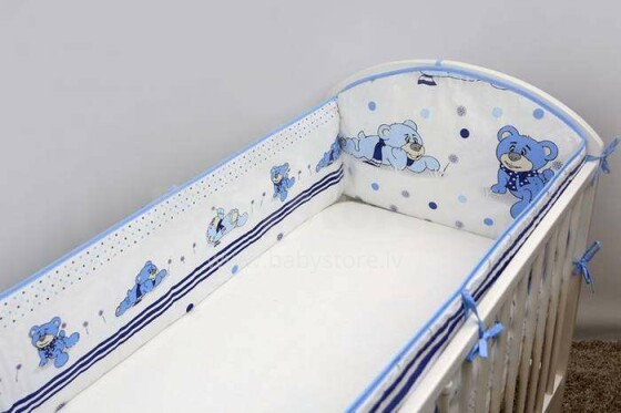 ANKRAS Art.MAR000182 Bērnu gultiņas aizsargapmale 360 cm DREAMER blue