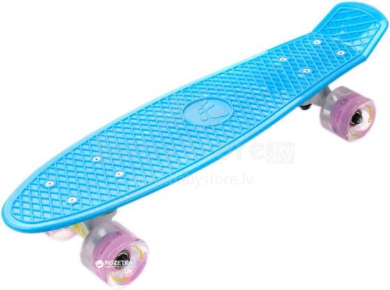 Meteor® Penny Board Art.22608 Flower white  Детская роликовая доска (Скейтборд)