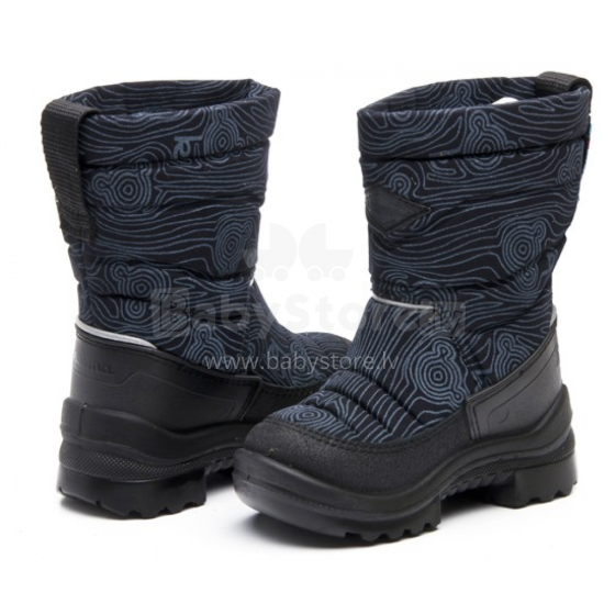 Putkivarsi Black woodgrain Winter boots