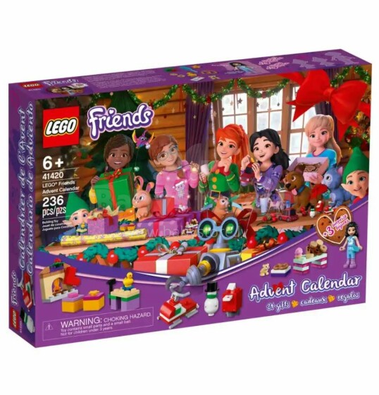 „Lego Friends“ menas. 41420L konstruktoriaus naujametinis kalendorius, 236 vnt