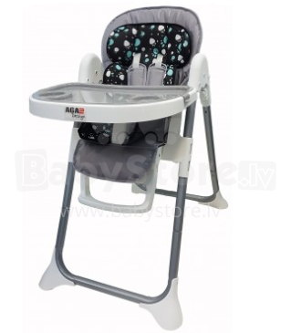 Aga Design Braiton Art.BXS216 Grey  augstākas kvalitātes bērnu barošanas krēsliņš