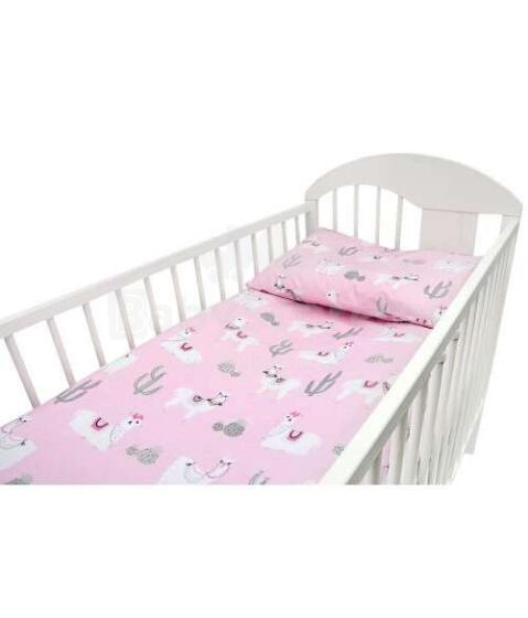 Ankras LAMA pink K-2 (120x90) Gultas veļas komplekts 2-dalīgs
