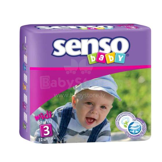 Senso Baby Midi B3 Art.49411 Autiņbiksītes 3 izmērs,4-9 kg, 22 gab.