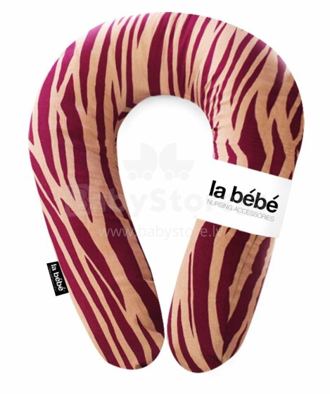La Bebe™ Snug Cotton Nursing Maternity Pillow Art.49509 Zebra Red Подковка для сна, кормления малыша 20*70cm