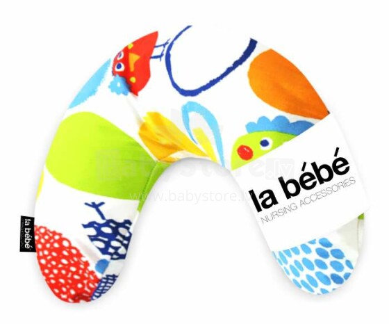 La Bebe™ Mimi Nursing Cotton Pillow Art.49526 Color circles Подковка для сна, путешествий, кормления малыша 19x46cm