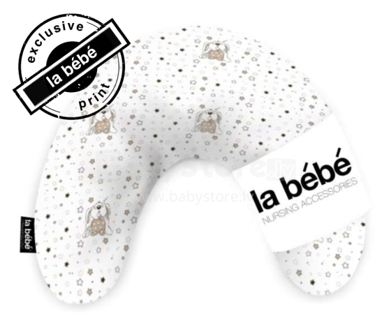 La Bebe™ Mimi Nursing Cotton Pillow Art.49607 Bunnies Pakaviņš spilventiņš 19 x 46 cm