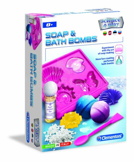 Clementoni Soap Art.50540 Творческий набор-Приготовьте мыло и пузыри для ванны