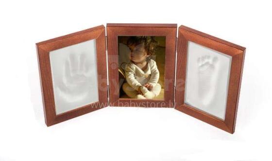 Art for baby Art.49835 Hand and Foot Print Brown Тройная рамка для оттисков