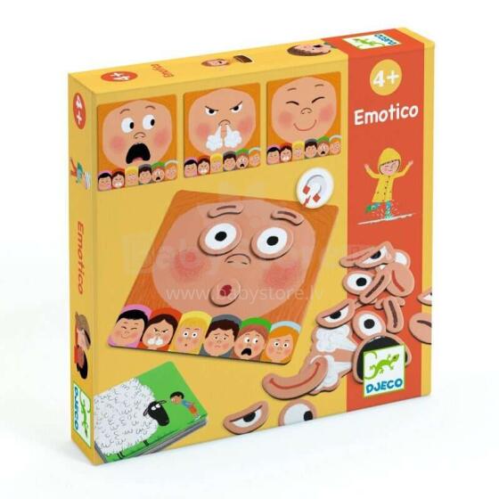 Djeco Educational Wooden Games Emotico Art.DJ08196 Izglītojoša spēle - Emocijas