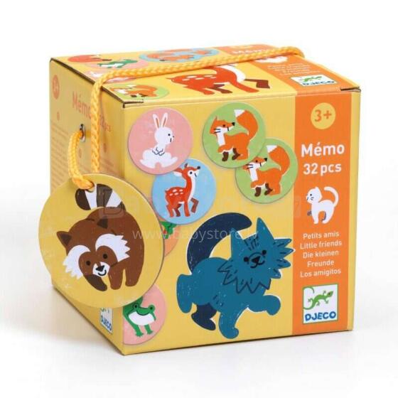 Djeco Memo Little Friends Art.DJ80184 Развивающая игра Memo - Маленькие друзья 32 шт.