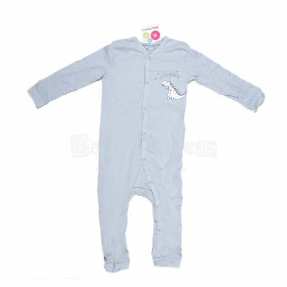 „Margo Sleepsuit Art.520933 Dino Grey Baby“ medvilninis kombinezonas