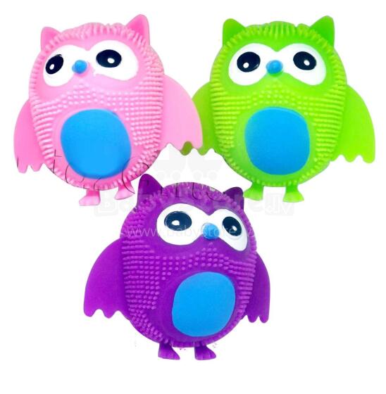 Toys Art.D25069 Elastīga rotaļlieta ar gaismu Owl - 8 cm