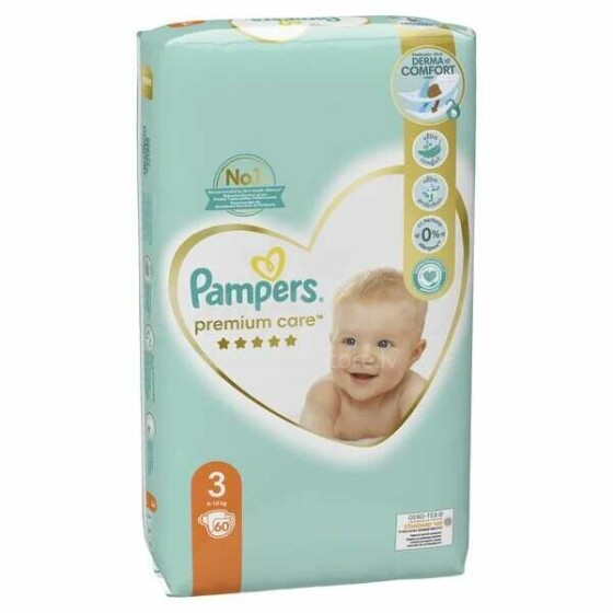 Pampers Premium Care Art.P04G993 Diapers S3 size,6-10kg,60 pcs.