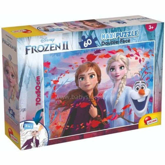 Lisciani Giochi Supermaxi Frozen Art.72286 Divpusēja puzle-krāsojamā grāmata