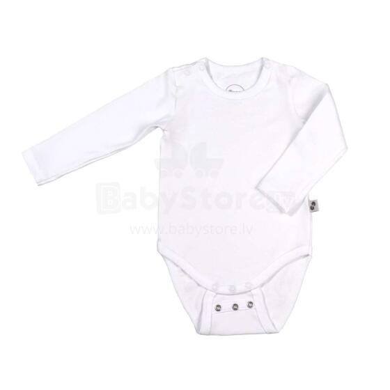 NordBaby Body Sam Art.54271 White  Бодик с длинными рукавами на кнопочках