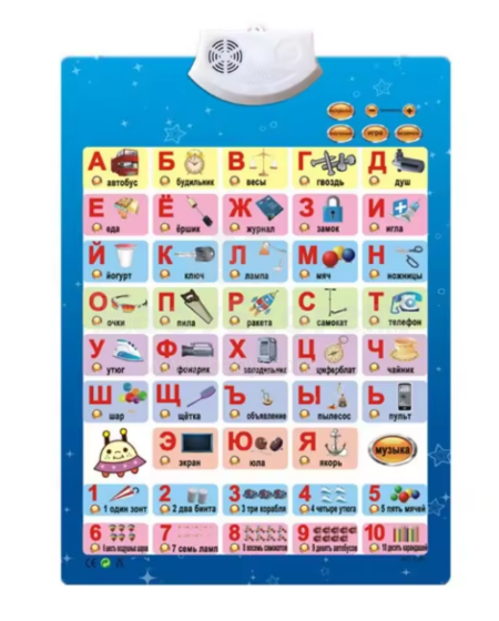 Russian Alphabet Poster Art.54665 Настольная игра Алфавит игровой коврик  для начинающих изучать русский язык