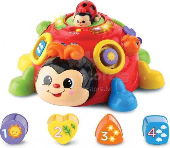 Vtech Art.80-522304  Muzikālā rotaļlieta Jaunumus macoša vabolīte 12 m+, (angļu val.)