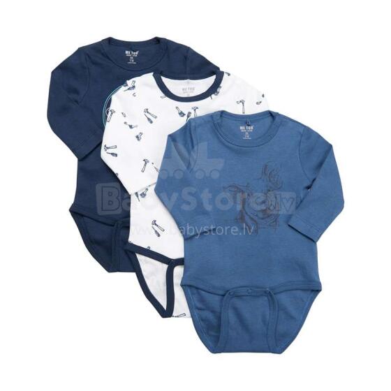 Me Too Body Pack Art.610430 Комплект детских бодиков с длинным рукавом, из чистого хлопка,3шт (56-68см)