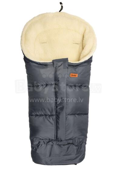 Sensillo Combi Romper Bag Art.8477 Graphite 2-daļīgs ratu guļammaiss ar aitas vilnas oderi