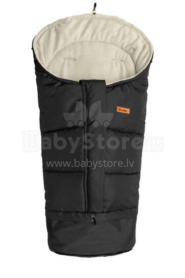 Sensillo Romper Bag Art.847 black/beige  Спальный мешок для коляски на натуральной овчинке