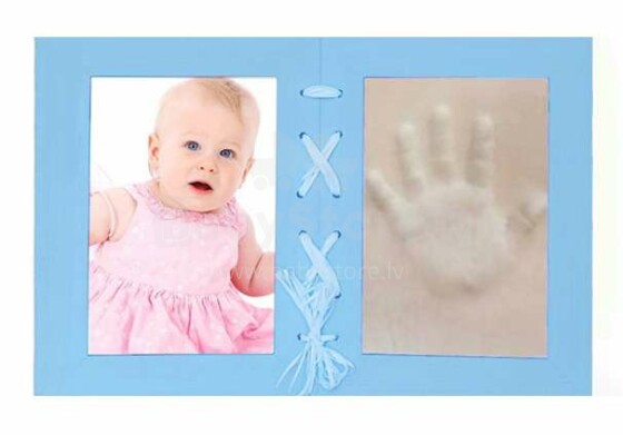 Art for baby Art.55701 Hand and Foot Print Blue Frame with memory prints