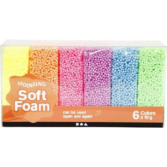 Play Foam Art.78060 Комплект шариковой массы для лепки 6 шт.