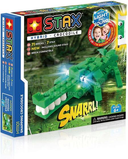 Stax Light Hybrid Crocodile Art.H11101 Конструктор с LED подсветкой ,78шт