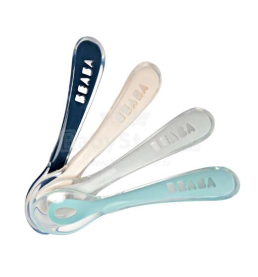 Beaba Spoon Art.913467   Силиконовая эргономическая ложечка от 4мес,4 шт