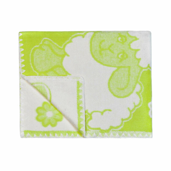 UR Kids Blanket Cotton Art.56951 Sheep Green Детское одеяло/плед из натурального хлопка 100х140см