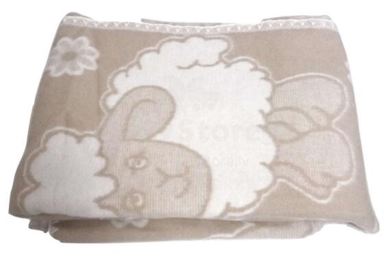 Urga Art.56961 Vilnas Sega - plediņš 140x100cm Beige Sheep