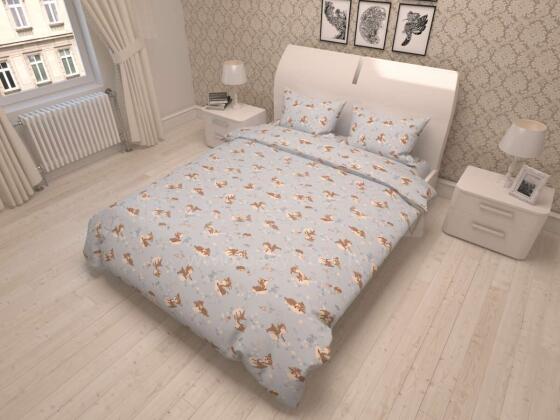 Rade Little Fawn Art.57245 Blue  Постельное белье 150x105
