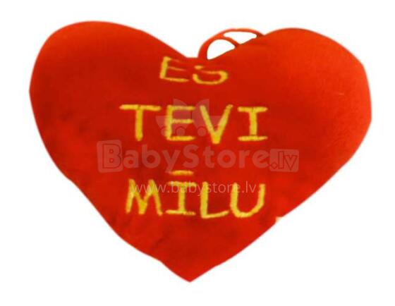 4Kids 209046 Mīkstā rotaļlieta sirds ar uzrakstu Es tevi Mīlu 10cm