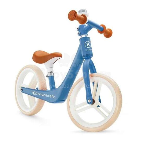 KinderKraft'21 Runner Fly Plus Art.KKRRAPIBLU0000 Blue Детский велосипед - бегунок с металлической рамой