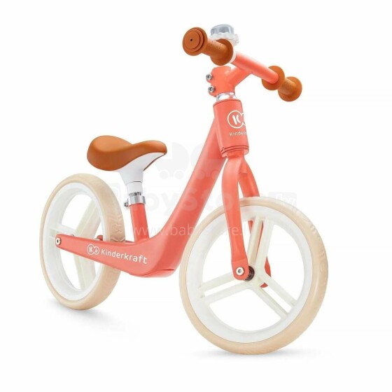 KinderKraft'21 Runner Fly Plus Art.KKRRAPICOR0000 Coral Детский велосипед - бегунок с металлической рамой
