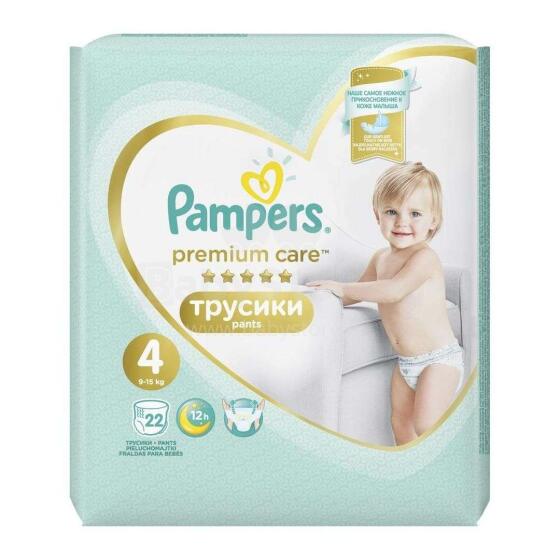 Pampers Pants Premium Care Art.P04H021  Подгузники-трусики S4 размер9-15кг,22 шт.