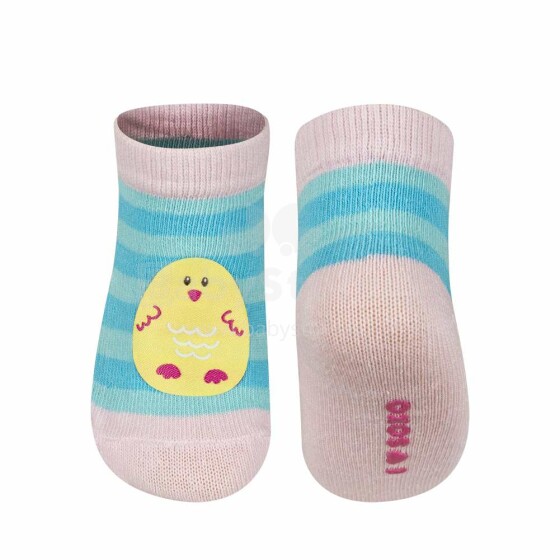 SOXO Baby Art.58286 - 1 AntiSlip ABS Носочки для младенцев c ABS и аппликацией