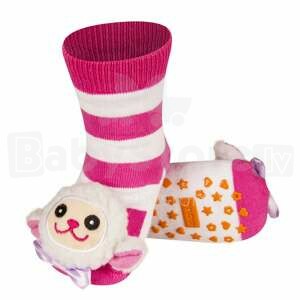 SOXO Baby Antislip 74934 - 6 Фротэ носки 3D с ABS и погремушкой